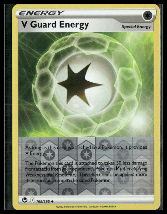 V Guard Energy #169/195 Reverse Holo SWSH12: Silver Tempest Pokemon NM