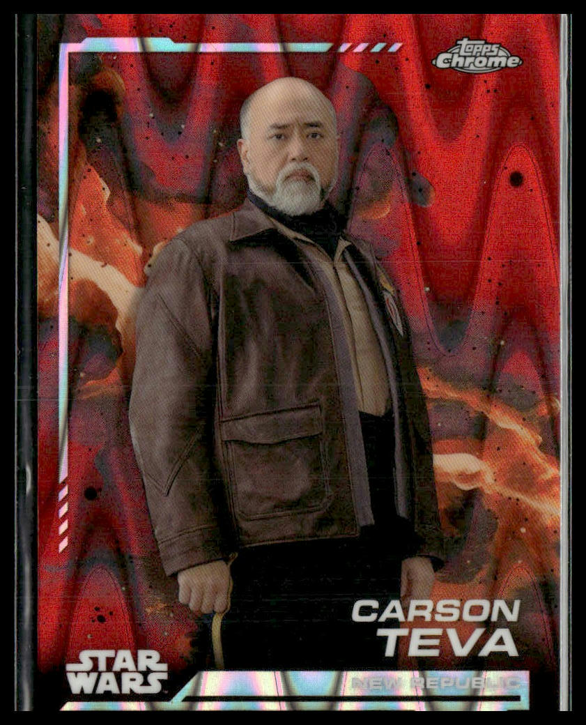 Carson Teva #36 2024 Topps Chrome Star Wars Red Blaster Raywave Refractor