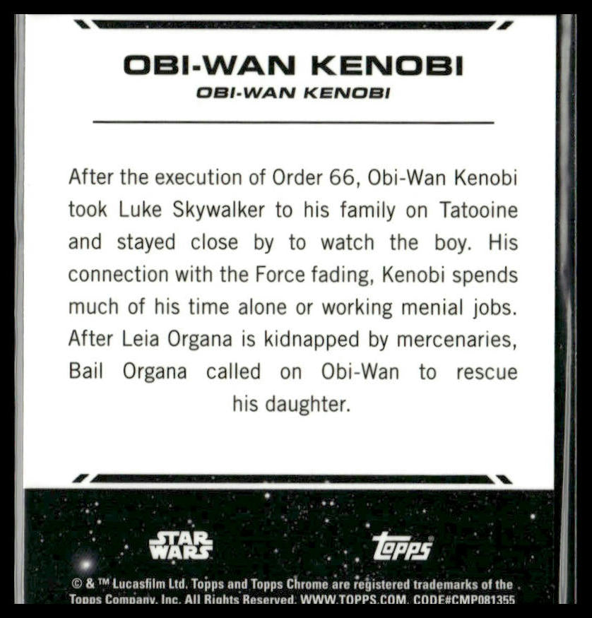 Obi-Wan Kenobi #67 2024 Topps Chrome Star Wars Red Blaster Raywave Refractor