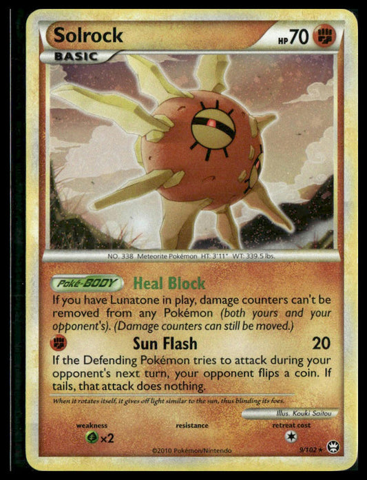Solrock #9/102 Holo Triumphant NM