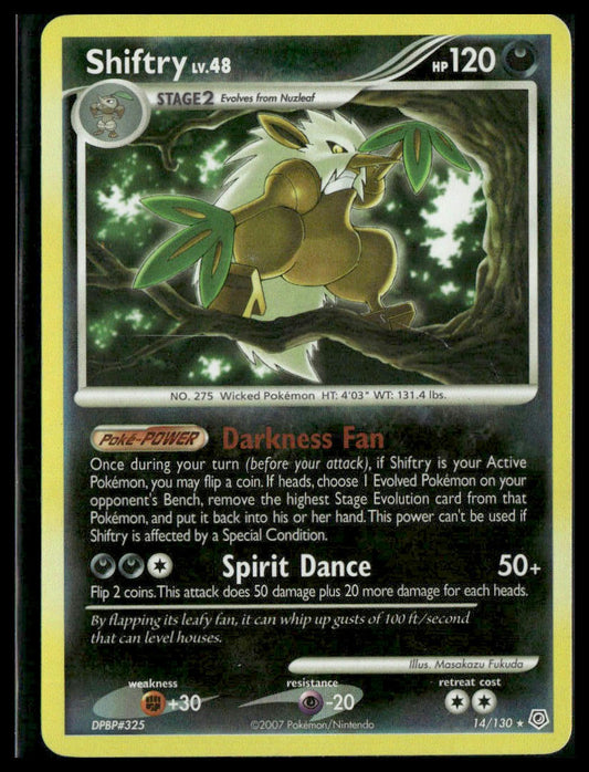 Shiftry #14/130 Reverse Holo Diamond and Pearl MP