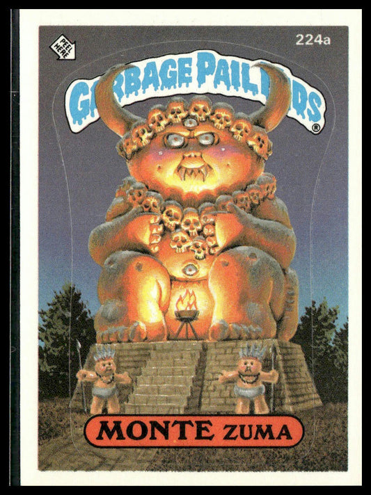 Monte Zuma #224a Topps 1986 Topps Garbage Pail Kids Series 6