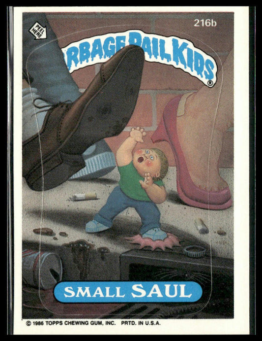 Small Saul #216b Topps 1986 Topps Garbage Pail Kids Series 6