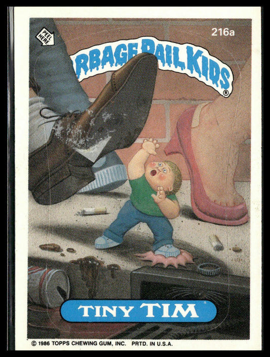 Tiny Tim #216a Topps 1986 Topps Garbage Pail Kids Series 6