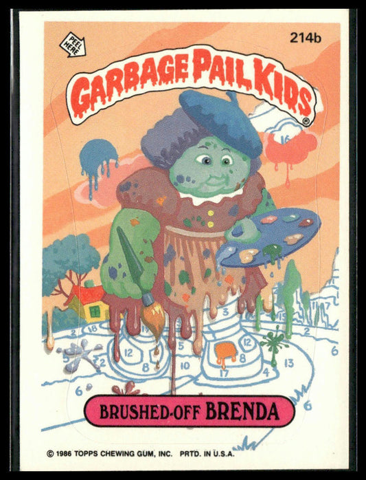 Brushed-Off Brenda #214b Topps 1986 Topps Garbage Pail Kids Series 6