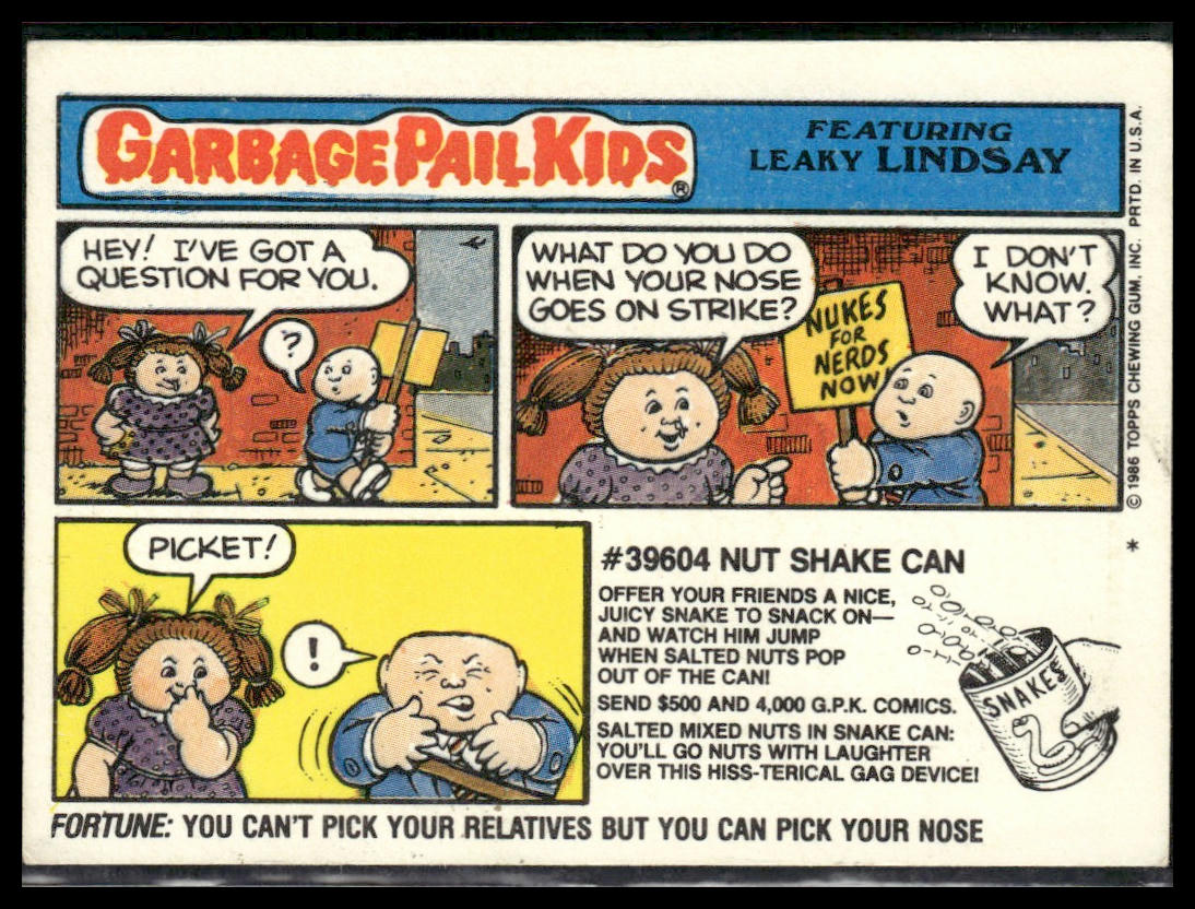 See More Seymour #211a Topps 1986 Topps Garbage Pail Kids Series 6