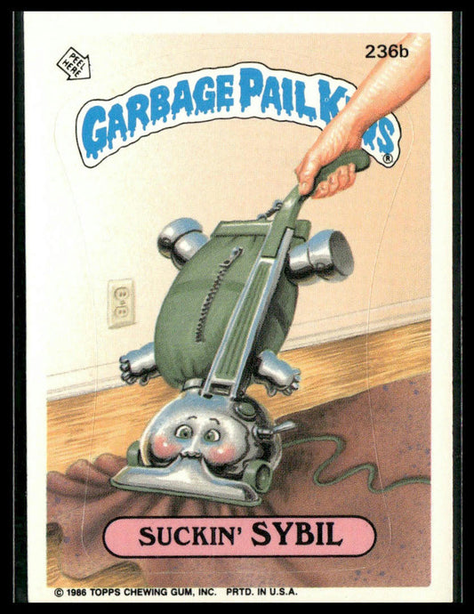 Suckin' Sybil #236b 1986 Topps Garbage Pail Kids Series 6