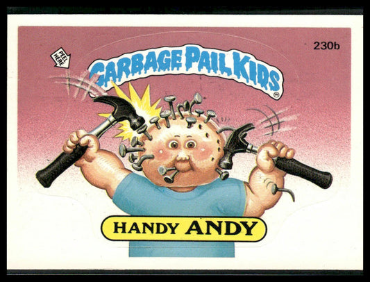 Handy Andy #230b Topps 1986 Topps Garbage Pail Kids Series 6