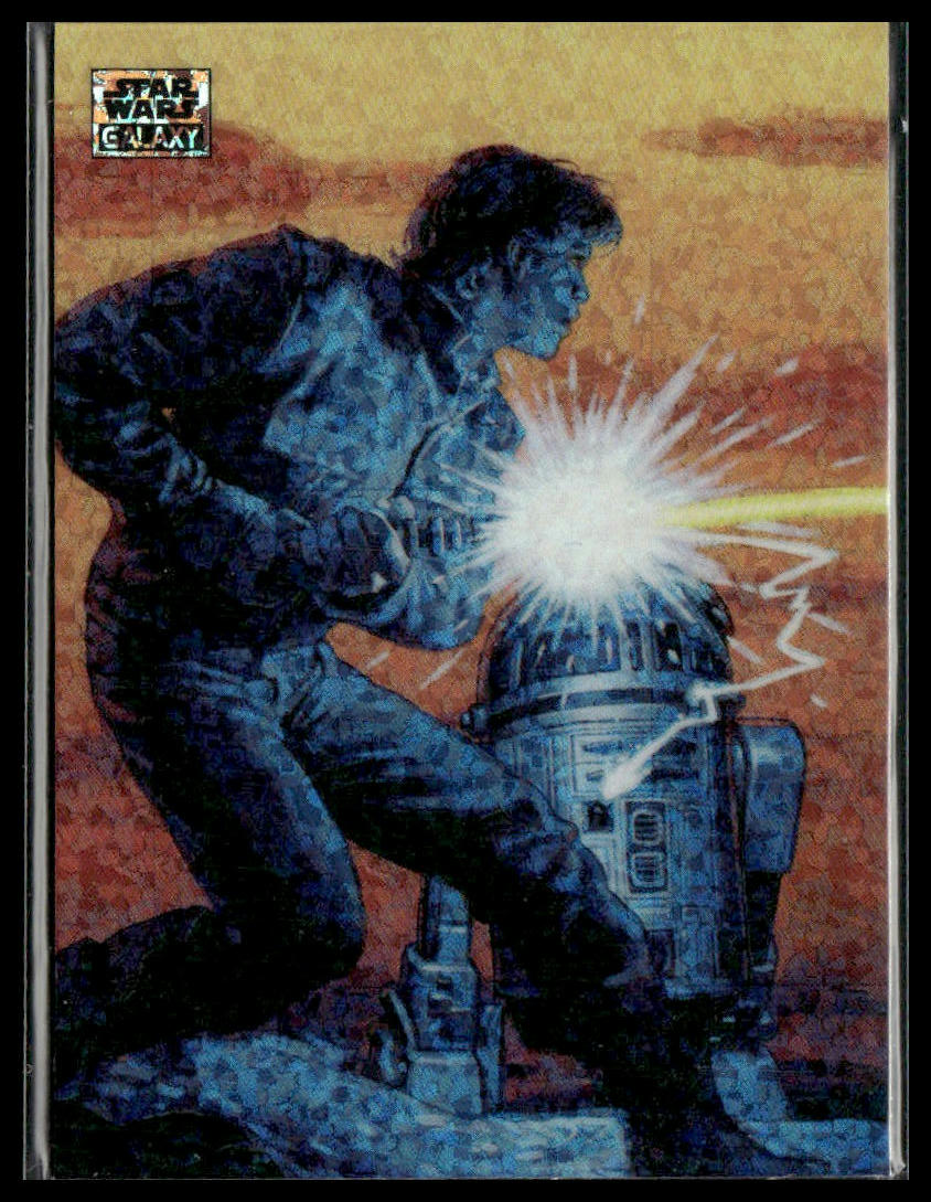 Luke Skywalker & R2-D2 #50 2024 Topps Chrome Star Wars Galaxy Mini Diamond Rfctr