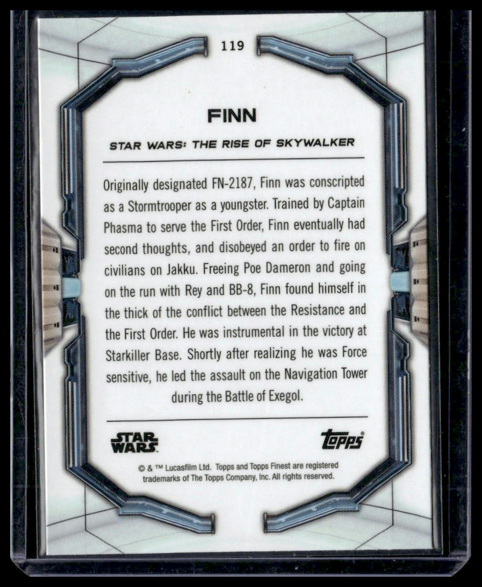 Finn #119 2022 Topps Finest Star Wars Extended Short Print