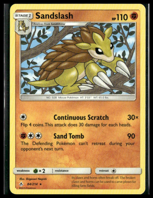 Sandslash #84/214 Unbroken Bonds VLP