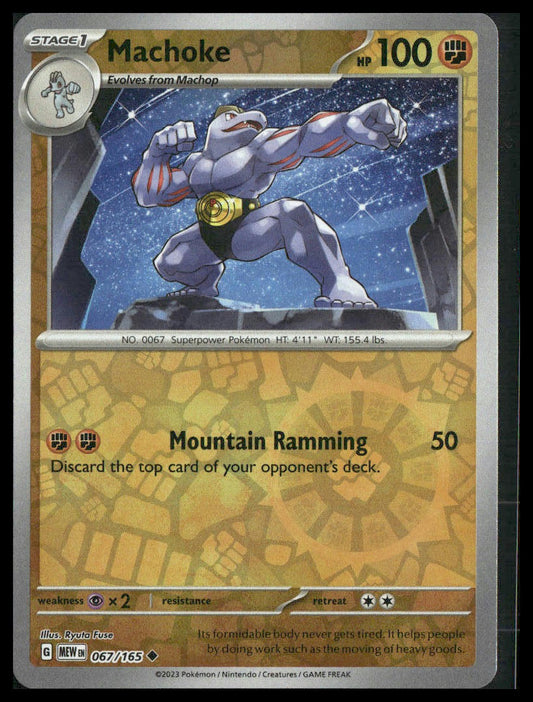 Machoke #067/165 Reverse Holo Scarlet & Violet 151 NM