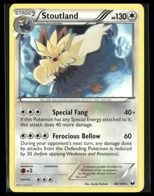 Stoutland #88/108 Dark Explorers MP