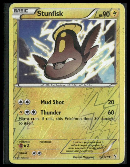 Stunfisk #42/101 Reverse Holo Noble Victories MP/HP