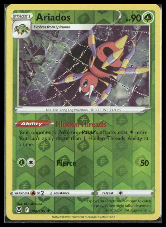 Ariados #004/195 Reverse Holo Silver Tempest NM