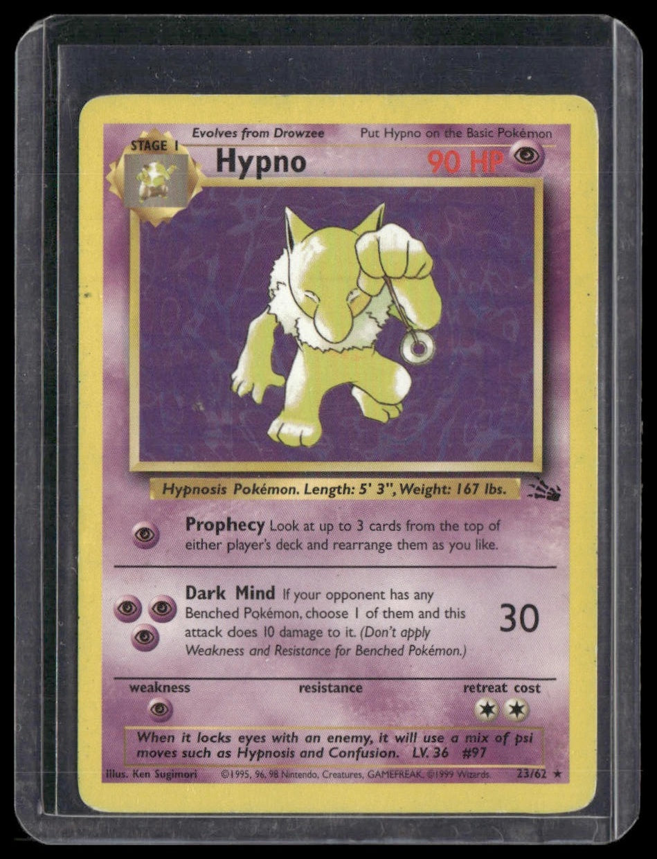Hypno #23/62 Fossil HP