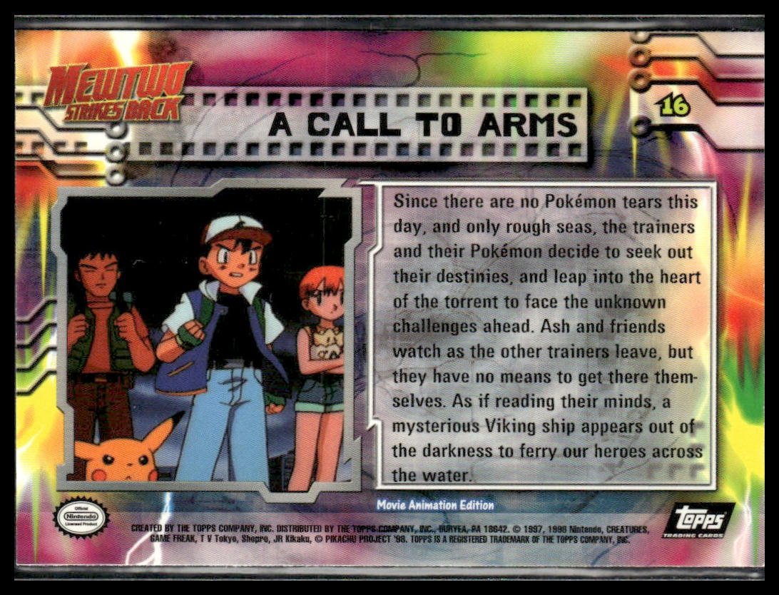 A Call to Arms #16 Topps Mewtwo Strikes Back NM
