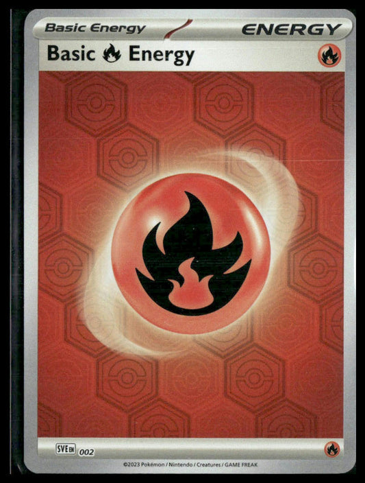Basic Fire Energy #002 Holo Scarlet & Violet Base Set VLP