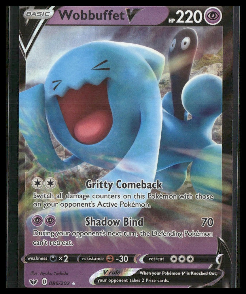 Wobbuffet V #086/202 Sword & Shield Base Set NM
