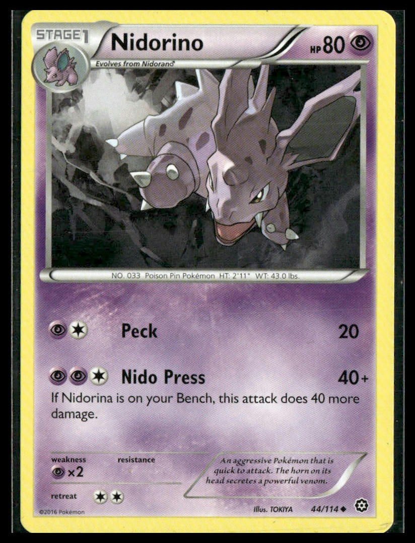 Nidorino #44/114 Steam Siege VLP