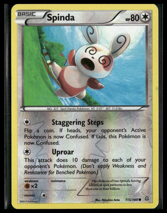 Spinda #115/160 Reverse Holo XY - Primal Clash MP