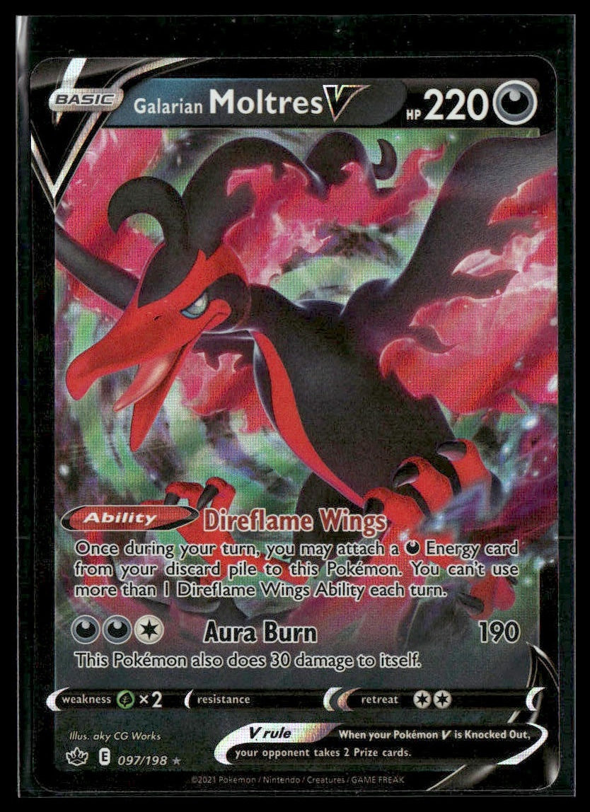 Galarian Moltres V #097/198 Chilling Reign NM