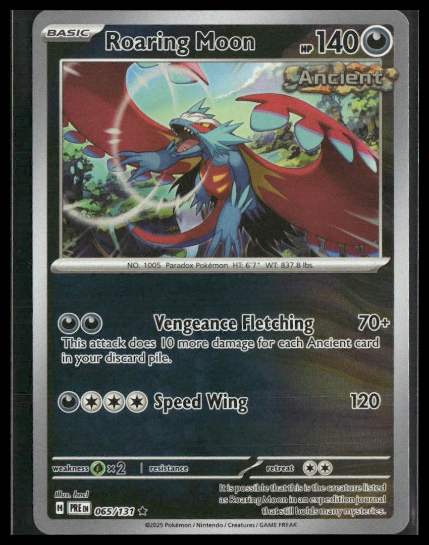 Roaring Moon #065/131 Reverse Holo Prismatic Evolutions NM