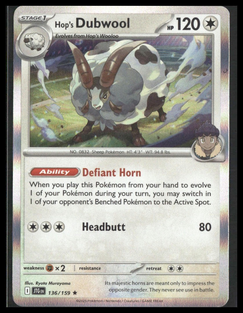 Hop's Dubwool #136/159 Journey Together NM