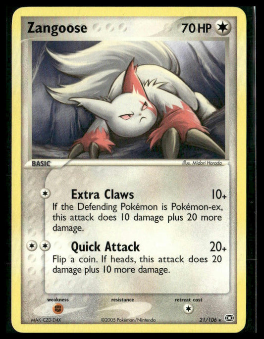 Zangoose #21/106 Emerald NM