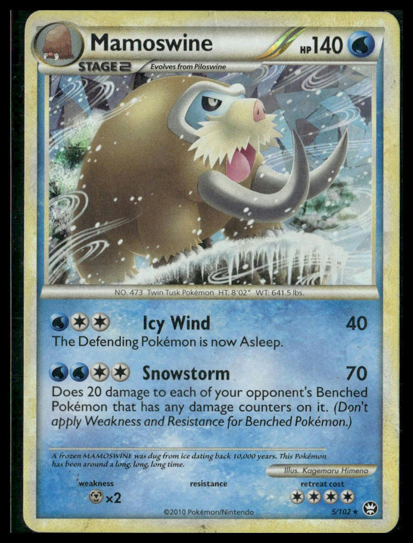 Mamoswine #5/102 Cracked Ice Holo Triumphant HP