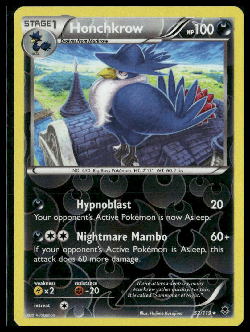 Honchkrow #52/119 Reverse Holo XY - Phantom Forces NM