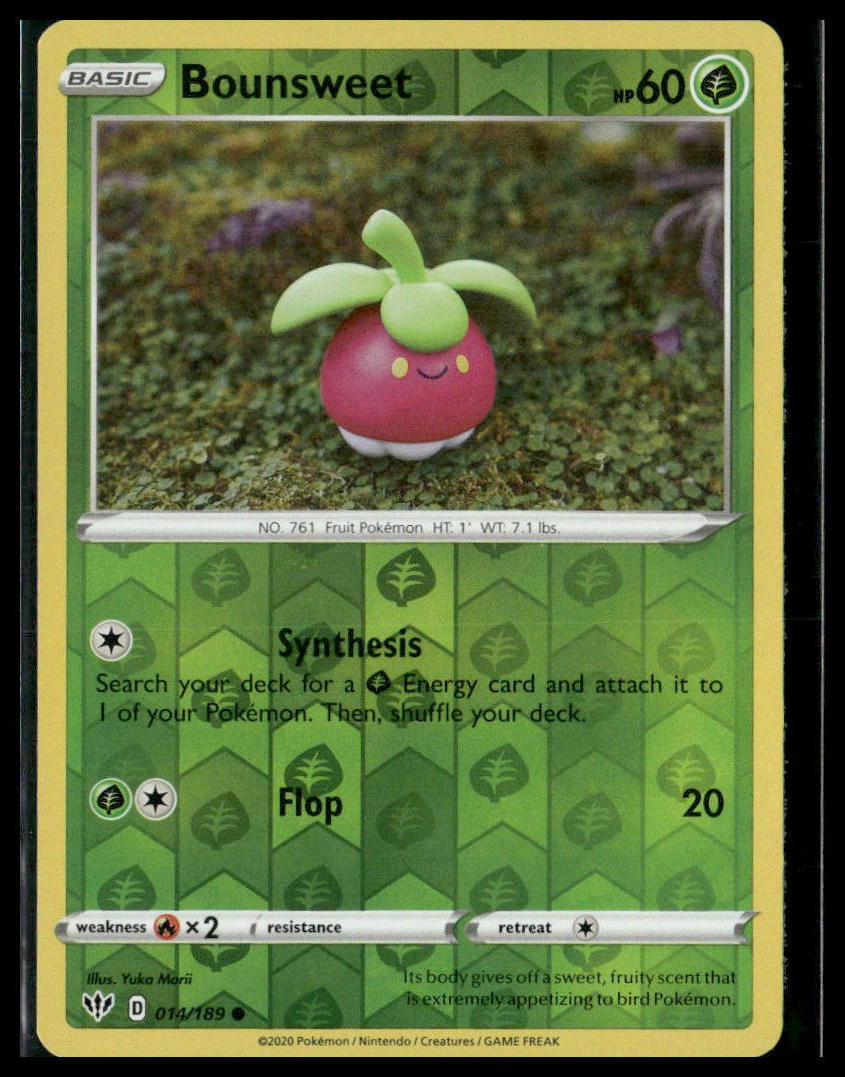Bounsweet #014/189 Reverse Holo Darkness Ablaze VLP