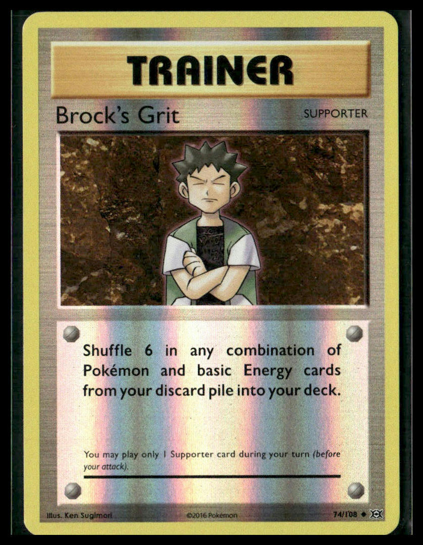 Brock's Grit #74/108 Reverse Holo XY - Evolutions NM