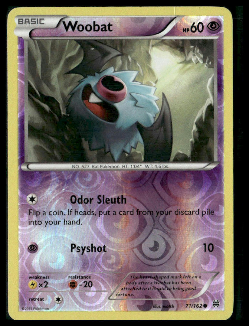 Woobat #71/162 Reverse Holo XY - BREAKthrough MP