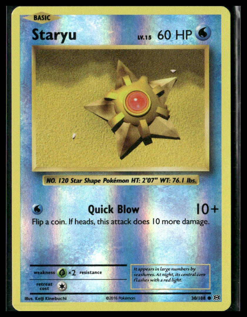 Staryu #30/108 Reverse Holo XY - Evolutions VLP