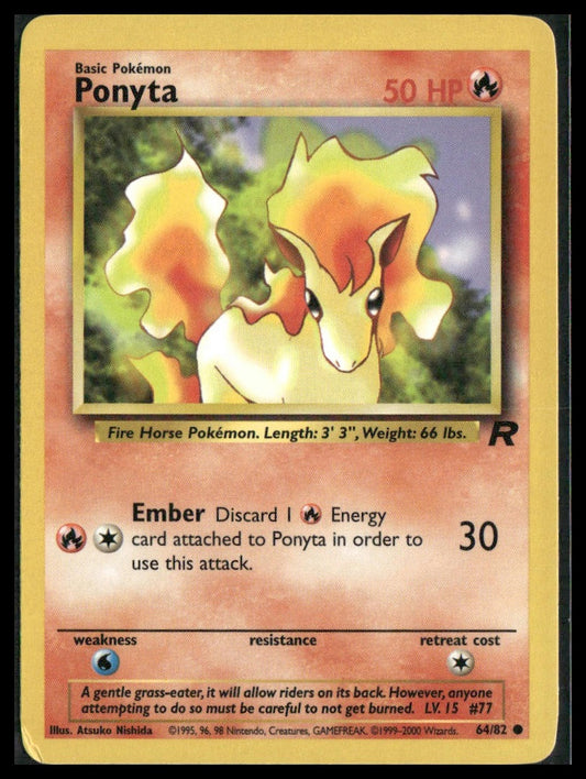 Ponyta #64/82 Team Rocket LP