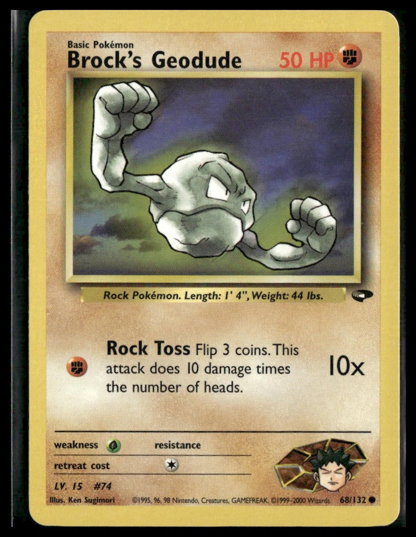 Brock's Geodude #068/132 Gym Challenge LP
