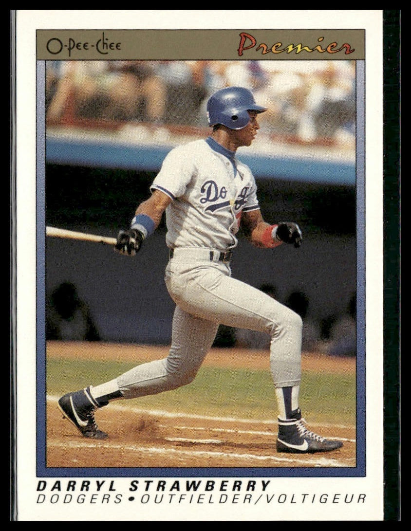Darryl Strawberry #117 1991 O-Pee-Chee Premier Los Angeles Dodgers