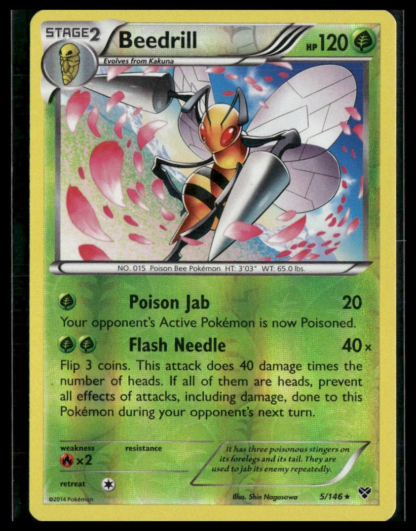 Beedrill #5/146 Reverse Holo XY Base Set VLP