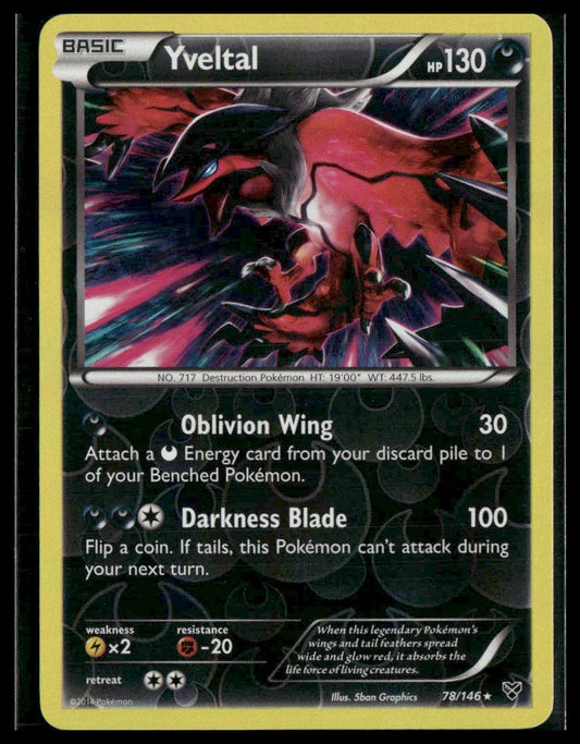 Yveltal #78/146 Reverse Holo XY Base Set NM