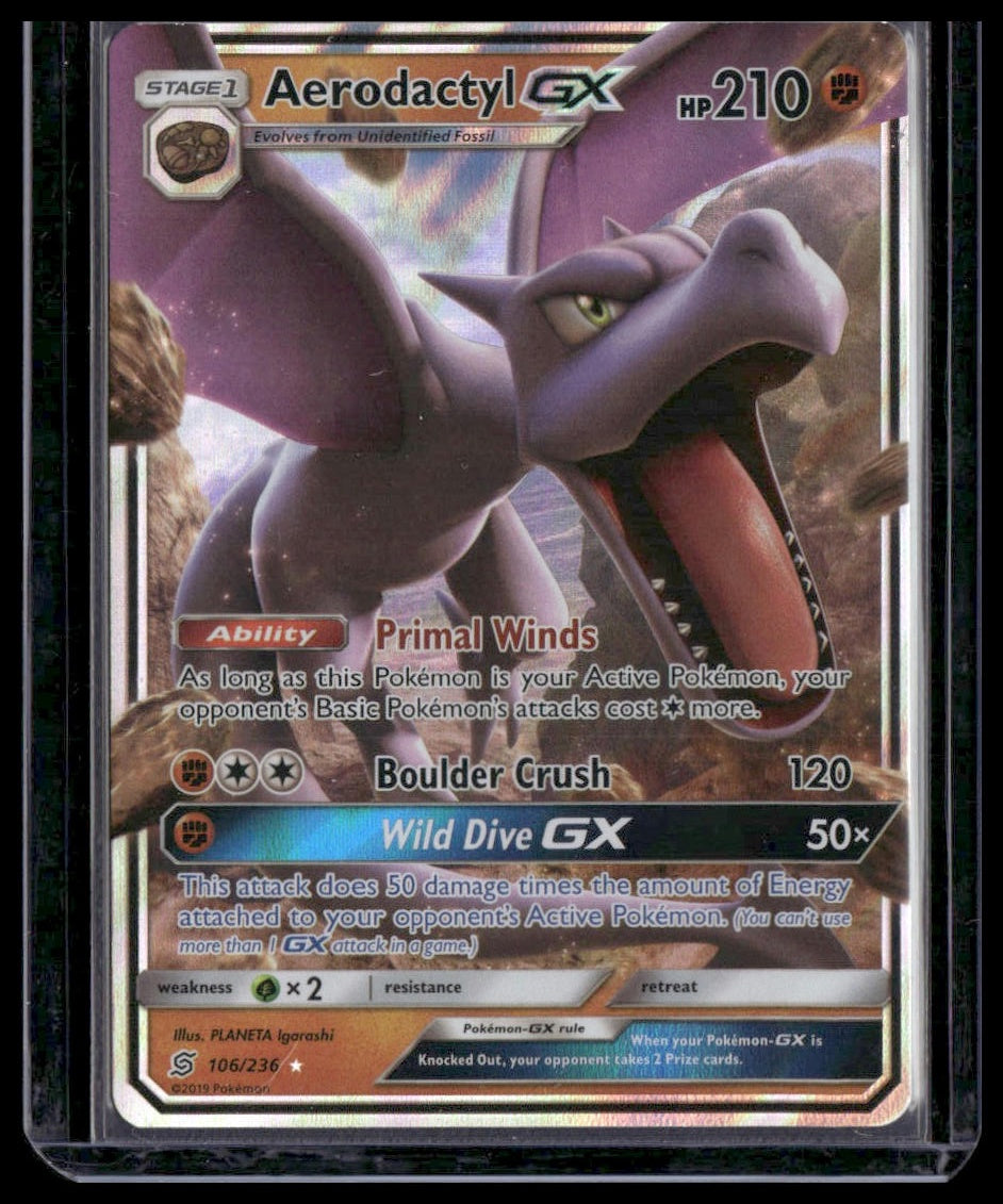 Aerodactyl GX #106/236 SM - Unified Minds NM