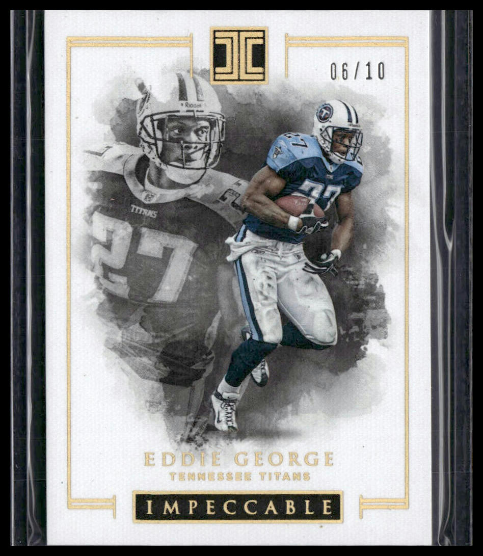 Eddie George #93 2016 Panini Impeccable Gold #/10 Tennessee Titans
