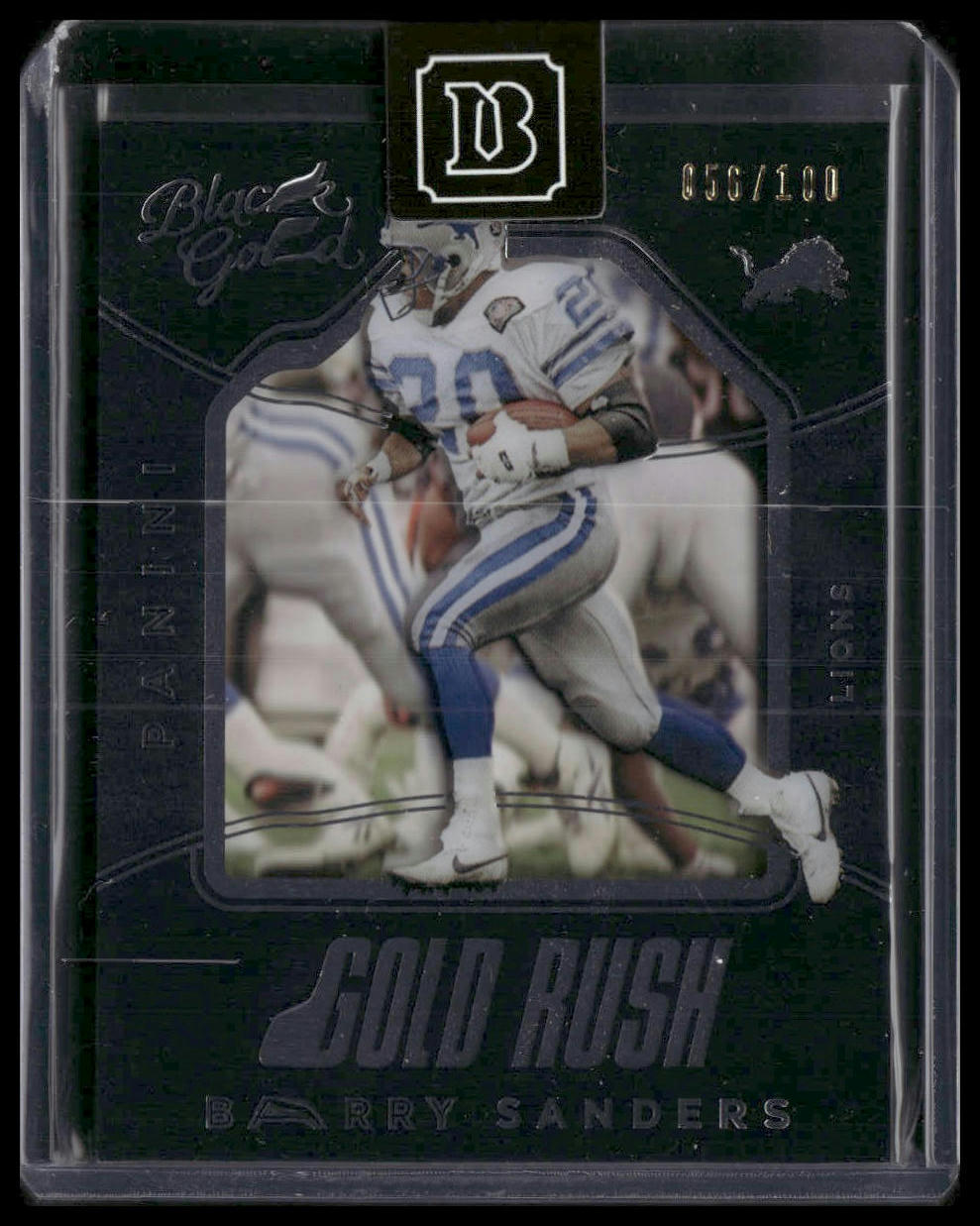 Barry Sanders #RU1 2016 Panini Black Gold Gold Rush White Gold #/100