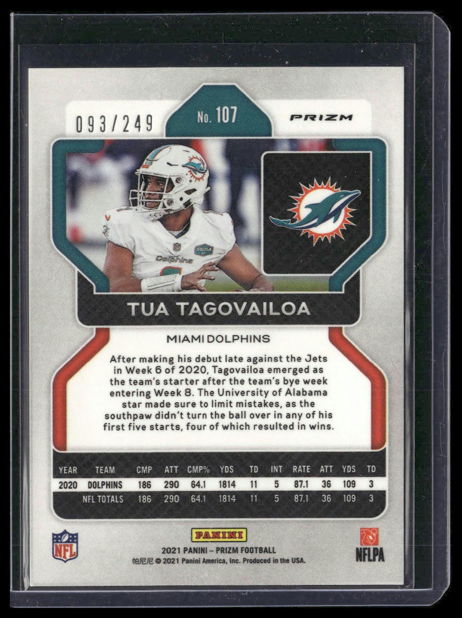 Tua Tagovailoa #107 2021 Panini Prizm Orange #/249