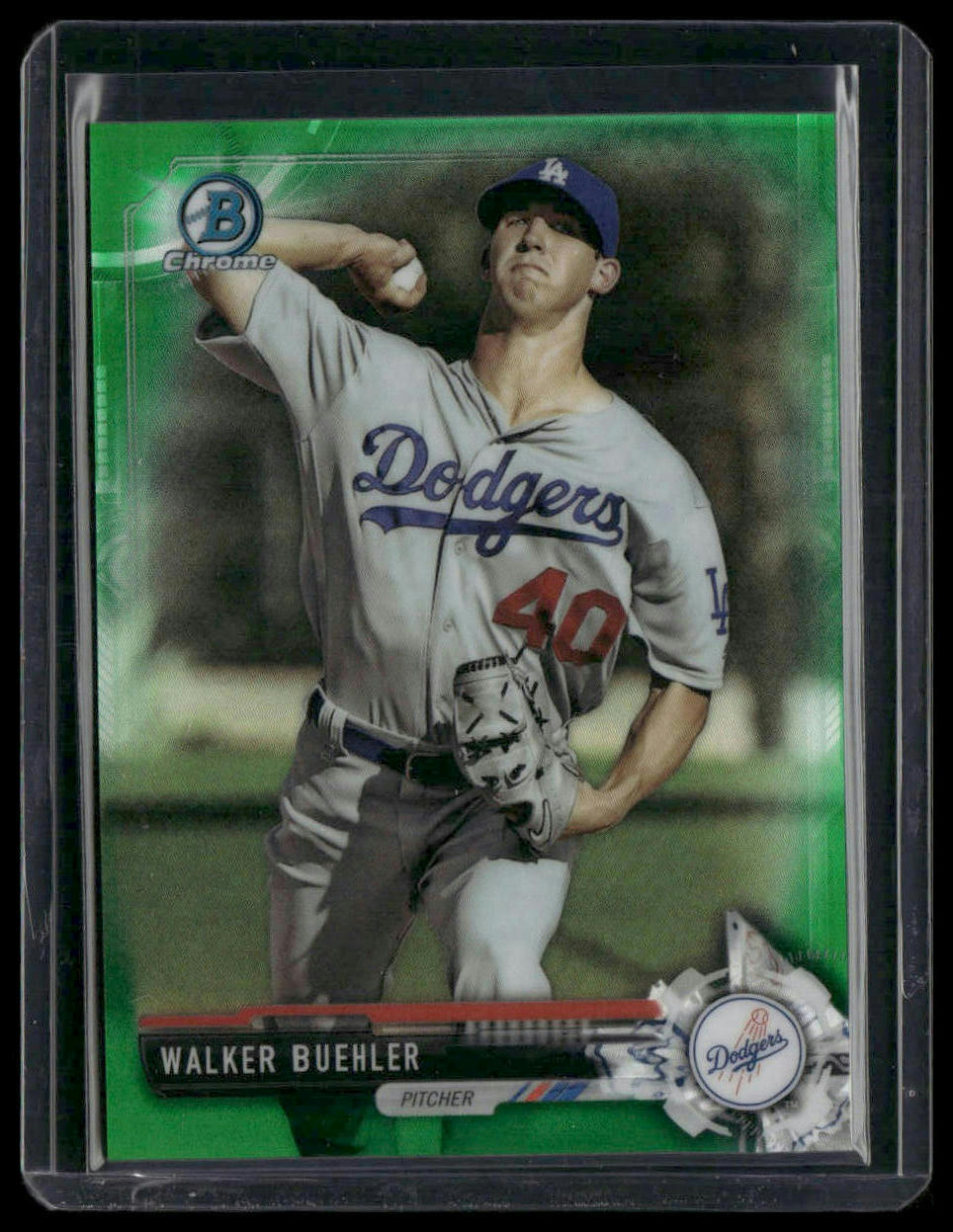 Walker Buehler #BCP82 2017 Bowman Chrome Prospects Green #/99 Dodgers