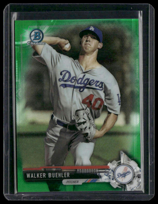 Walker Buehler #BCP82 2017 Bowman Chrome Prospects Green #/99 Dodgers
