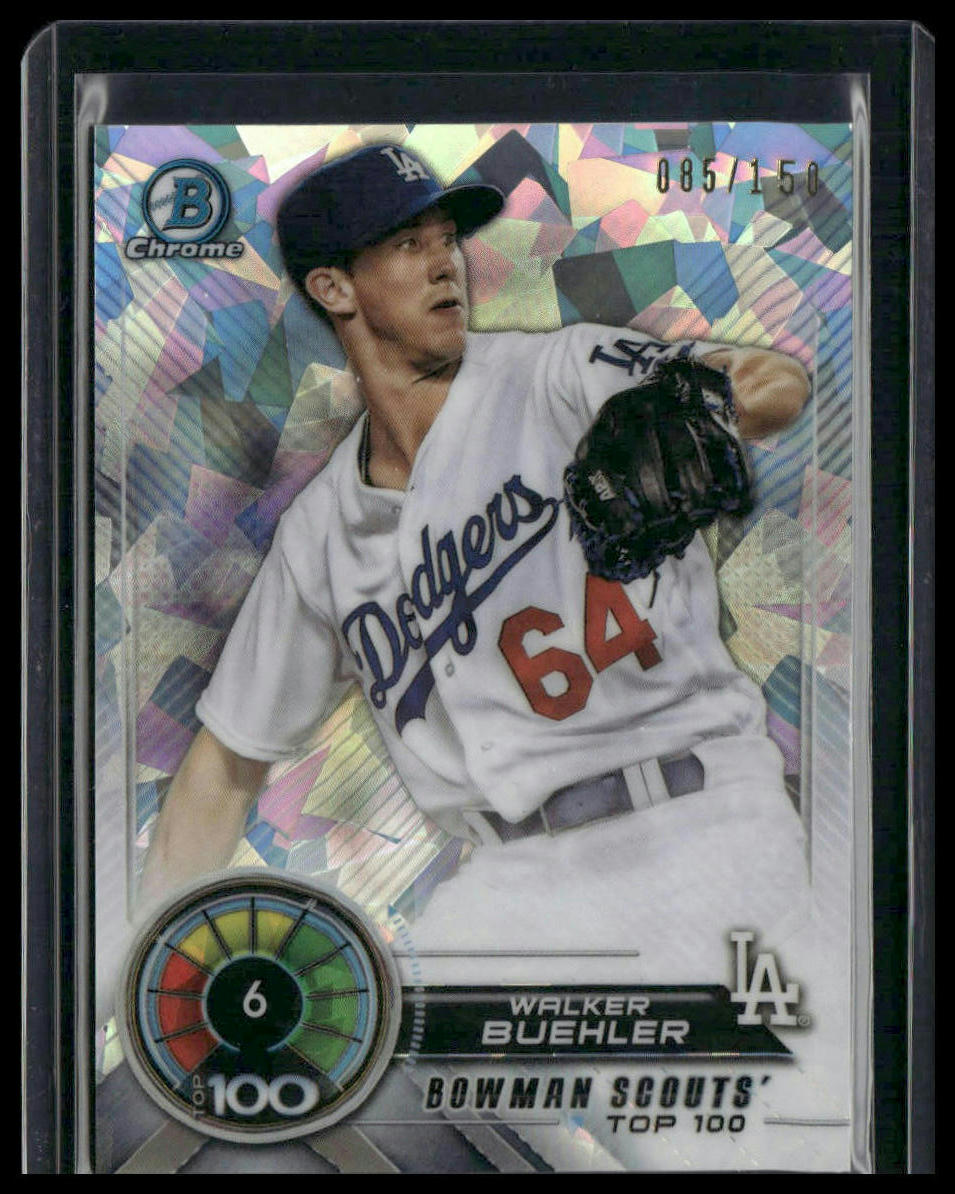 Walker Buehler #BTP-6 2018 Bowman Chrome Top 100 Atomic #/150 Dodgers