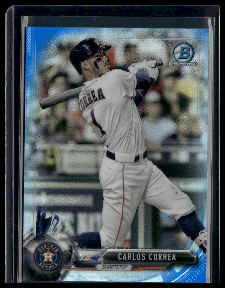 Carlos Correa #82 2017 Bowman Chrome Blue Refractor #/150 Houston Astros