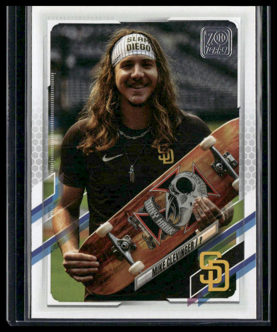 Mike Clevinger #265 2021 Topps San Diego Padres Image Variation Skateboard