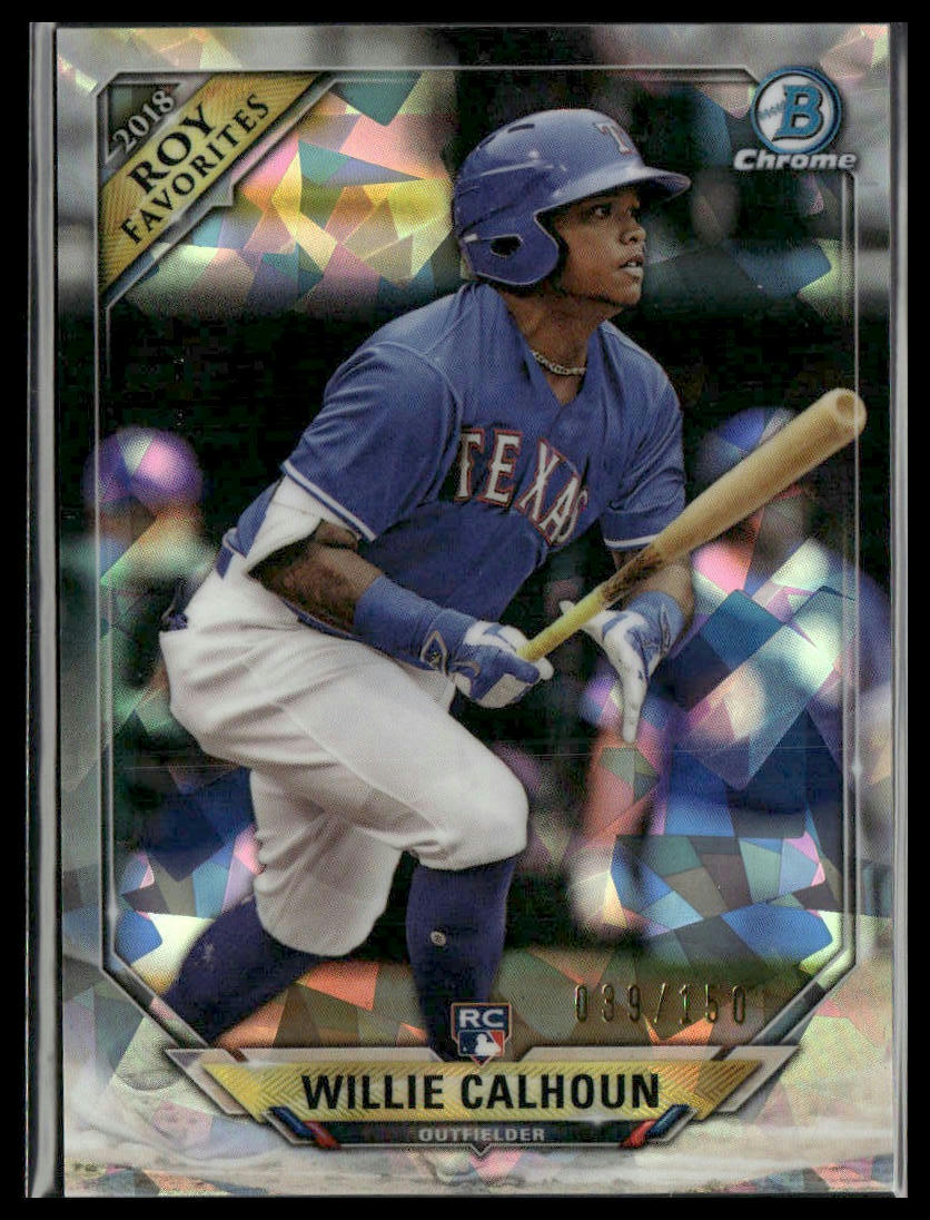 Willie Calhoun #ROYF-WC 2018 Bowman Chrome Rookie Atomic Texas Rangers